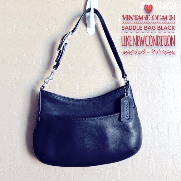 Coach Handbags - VINTAGE COACH SADDLE BAG black LIKE NEW CONDITION